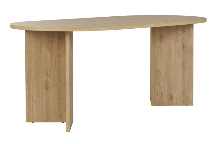Hannah Home Mesa de comedor extensible de roble Cádiz, tablero de partículas con melamina, 180x75x90 cm, capacidad de carga 70 kg